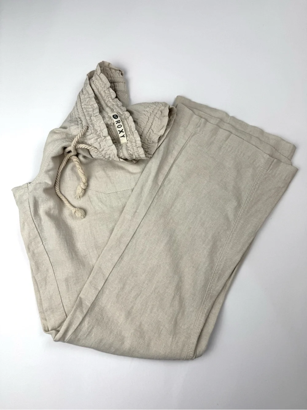 Roxy Wide-Leg Drawstring Pants Size Medium - Picture 4 of 16